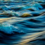 macro photography of water waves