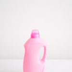 plastic bottle with conditioner for washing