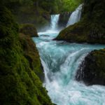 time lapse photography of flowing waterfall
