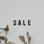 word sale on white surface